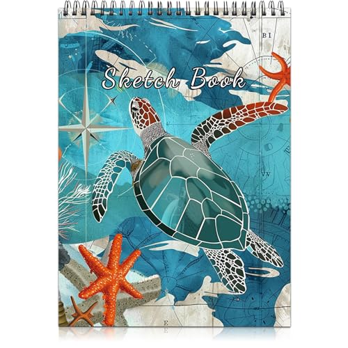 Cabreche Cute Sketchbook Top Spiral Bound Sketch Pad, 9 x