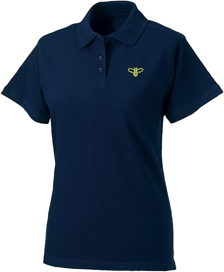 Womens Polos Shirts Short Sleeve Cute Bee Embroidery Polo Shirts