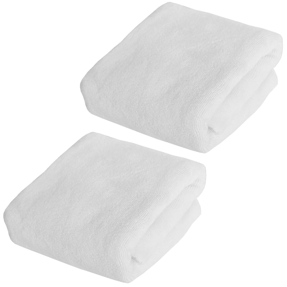 MOCNT 2 X Microfibre Towel 450GSM Bath Towels Quick Dry Sport Absorbent Travel Towel Microfibre Cloth Fast Drying Car Cleaning Towel Swimming Camping Hiking 40cm x 60cm White