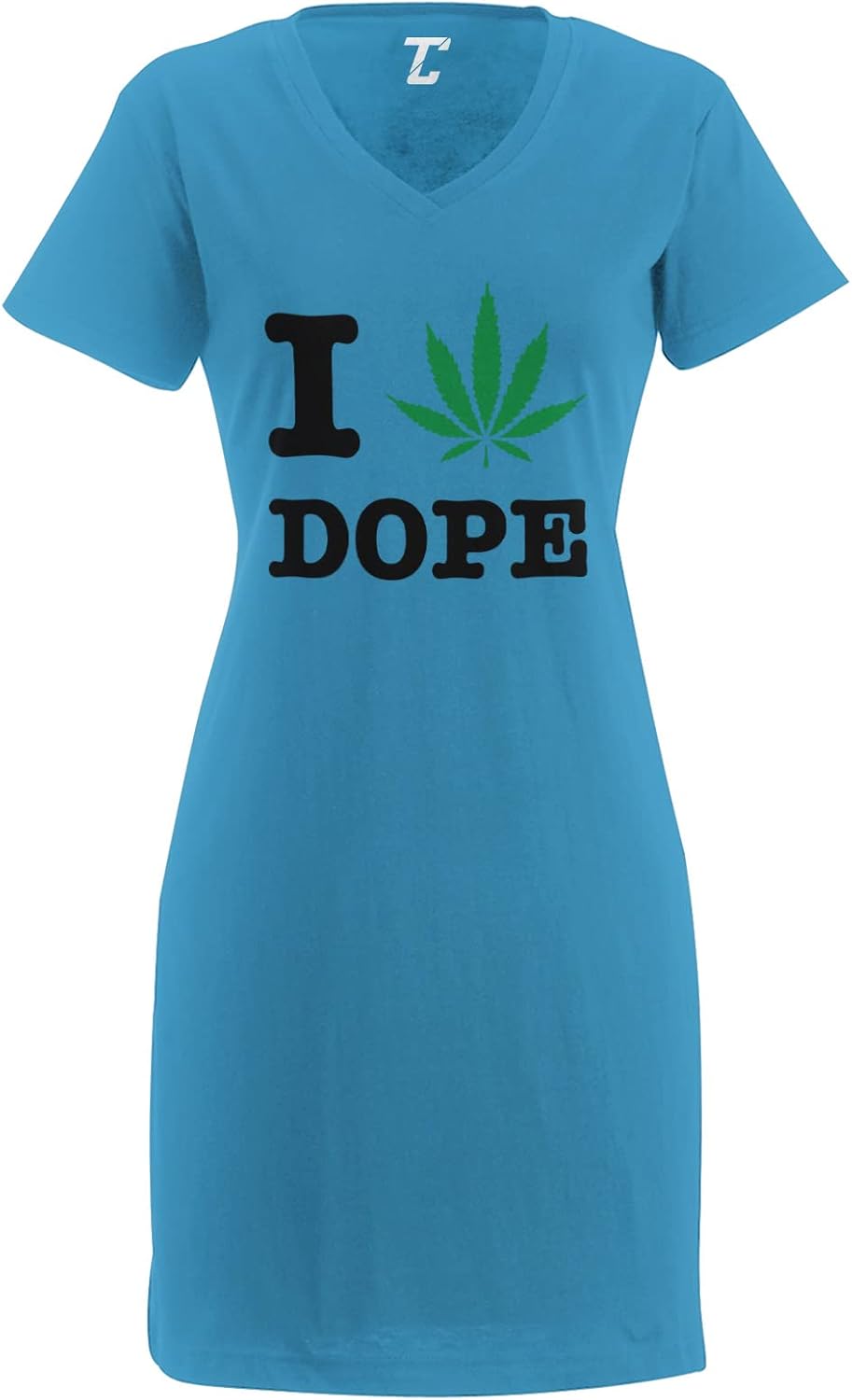 I Love Dope Pot Leaf - Marijuana Weed Women's Nightshirt