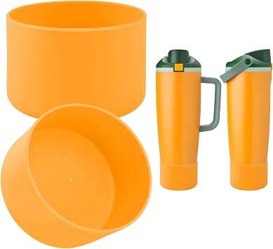 2PCS Silicone Boot Compatible with Owala 30oz & 40oz FreeSip Sway Bottles & Tumblers, Protective Anti-Slip Bottom Cover Sleeve for Freesip Sway Tumbler