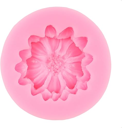 Vista 96 de Molde de silicona de flor de crisantemo, moldes para hornear pasteles de fondant, molde de caramelo de chocolate para decoración de pasteles
