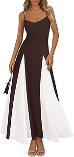 Spaghetti Strap Backless Summer Dresses for Women 2025 Flowy Maxi Dresse...