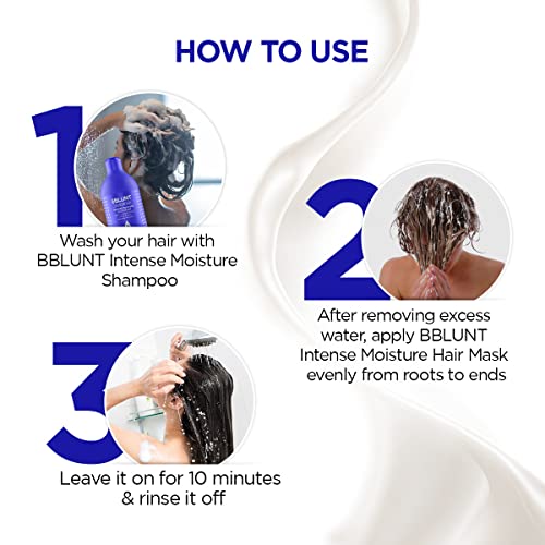 Image of BBLUNT Intense Moisture Hair Mask with Jojoba Oil & Vitamin E for Nourished & Shiny Hair - 250 g