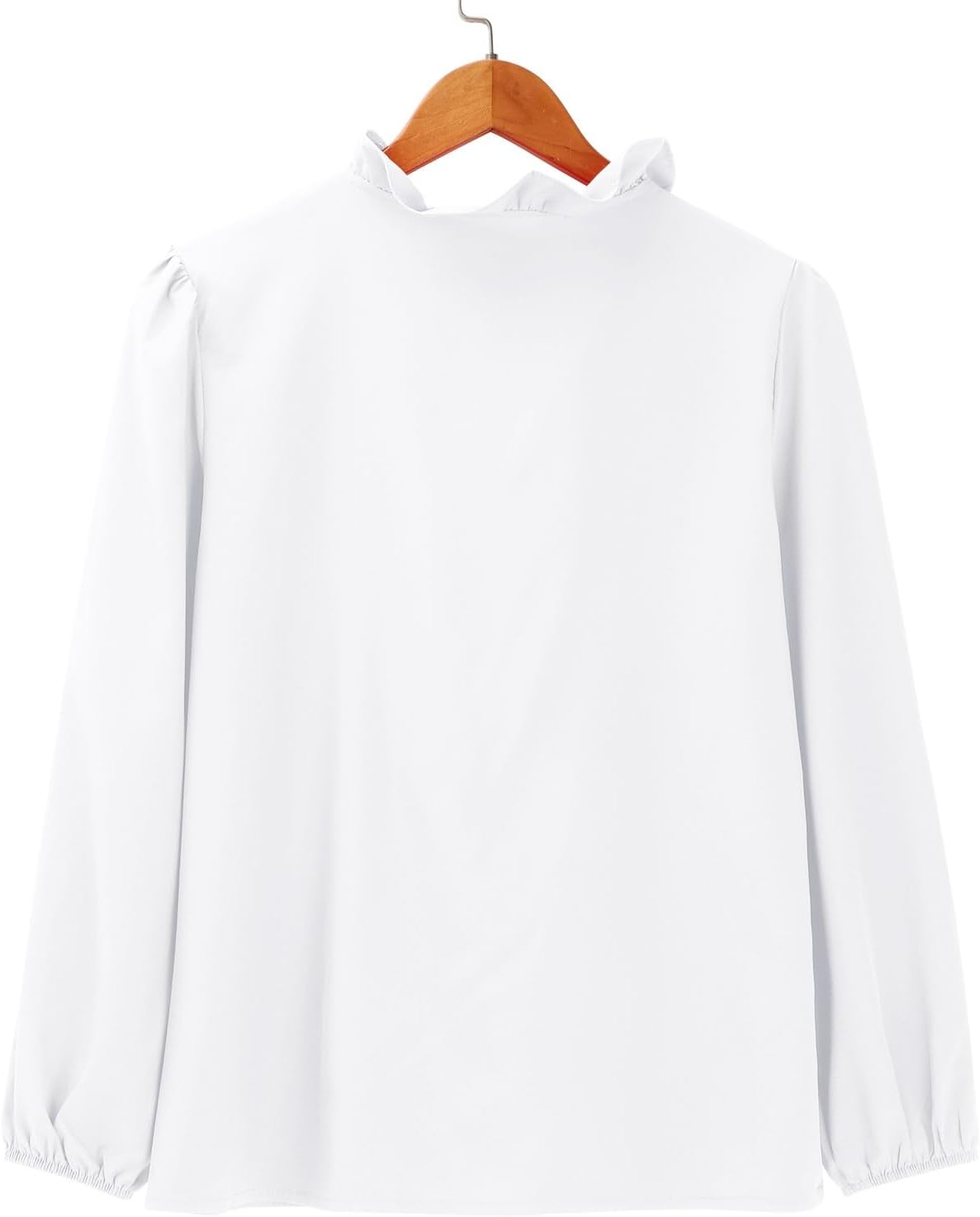 Womens Loose Fit Ruffle Hem V Neck Long Sleeve Solid Tops Button Down Shirt Causal Dressy Blouse Fall Tunic Clothes