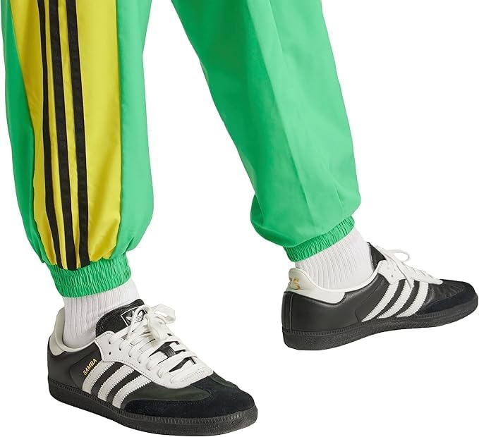 adidas Originals Men's Warm-UP Loose FIT Track Pants, Energy Green, Medium
