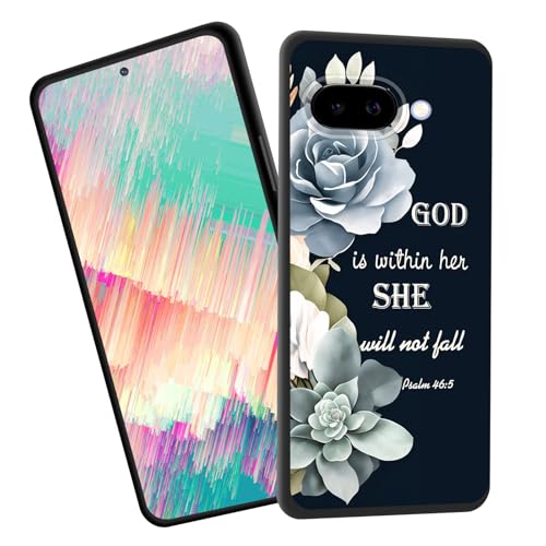 EFGWSDER for Pixel 10A Case,Slim Shockproof TPU Soft Rubber Silicone Cover Phone Case for Google Pixel 10A 6.3 inch 2026,Colorful Flowers Psalm 46:5