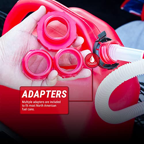 Manual Hand Held Fuel Transfer 3.2 Gallons Per Minute Bendable Hose Siphon Pumps Multi Color | 2 Pack #TOP5