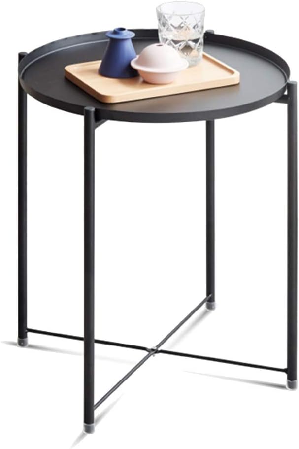 コーヒーテーブル 金属製 ラウンドソファテーブル、収納テーブル、ベッドサイドテーブル、リビングルームバルコニー用