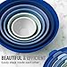 Zulay Kitchen 12 Piece Plastic Mixing Bowls with Leak-Proof Lids Set - Microwave and Freezer Safe Kitchen Mixing Bowls for Preparing, Serving and Storing - Large Nesting Bowls (Blue Ombre)
