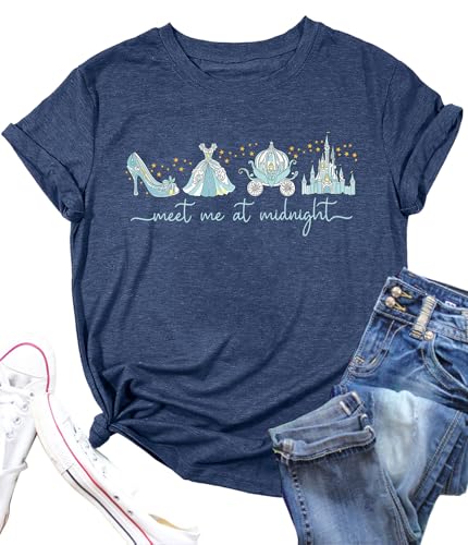 Image of Magical Shirts Women Girls Family Vacation Matching Shirt Magic Kingdom T-Shirt Mommy and Me Trip Short Sleeve Tops