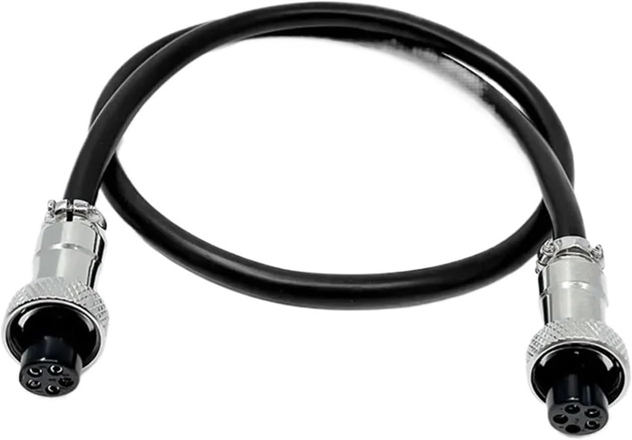 GX12 5A M12 2 3 4 5 6 7 Pin Aviation Plug Male Female Connector Cable Extension Line Industrial Grade Welding Connection Cord(Female with Wire,20CM,5P)