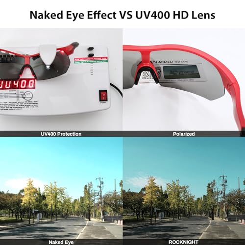 ROCKNIGHT Polarized Sports Sunglasses for Cycling, Biking, Baseball & Volleyball - UV Protection, Lightweight & Durable3