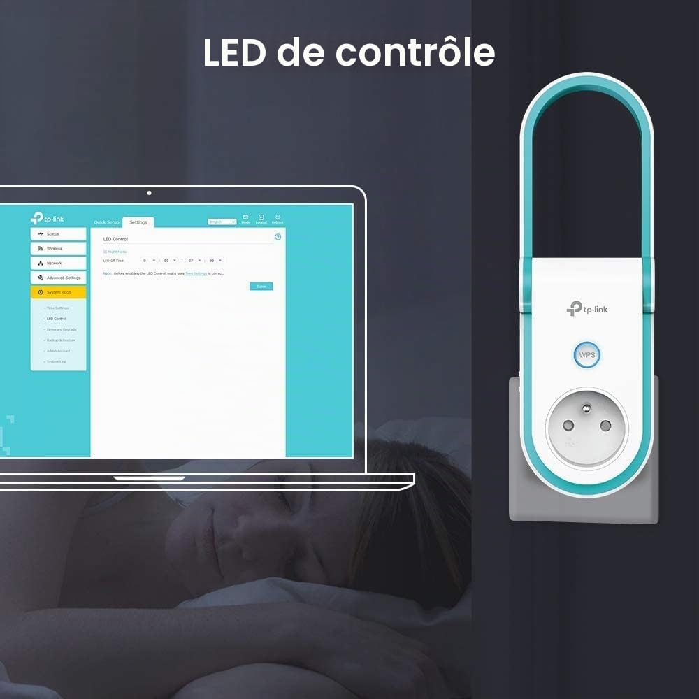 TP-Link Répéteur WiFi(RE365(FR)), Amplificateur WiFi AC1200, WiFi Extender, WiFi Booster, couvre jusqu'à120㎡, Compatible avec toutes les box internet