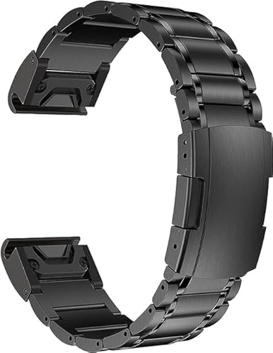 NeXStrix 22mm Titanium Metal WatchBand Compatible for Tactix 8 47mm/Instinct 3 45mm/Fenix 8 47mm/Forerunner 965, 26mm Quick Fit Strap for Garmin Tactix 8 51mm/Instinct 3 50mm/Fenix 8 51mm/Fenix 6X Pro