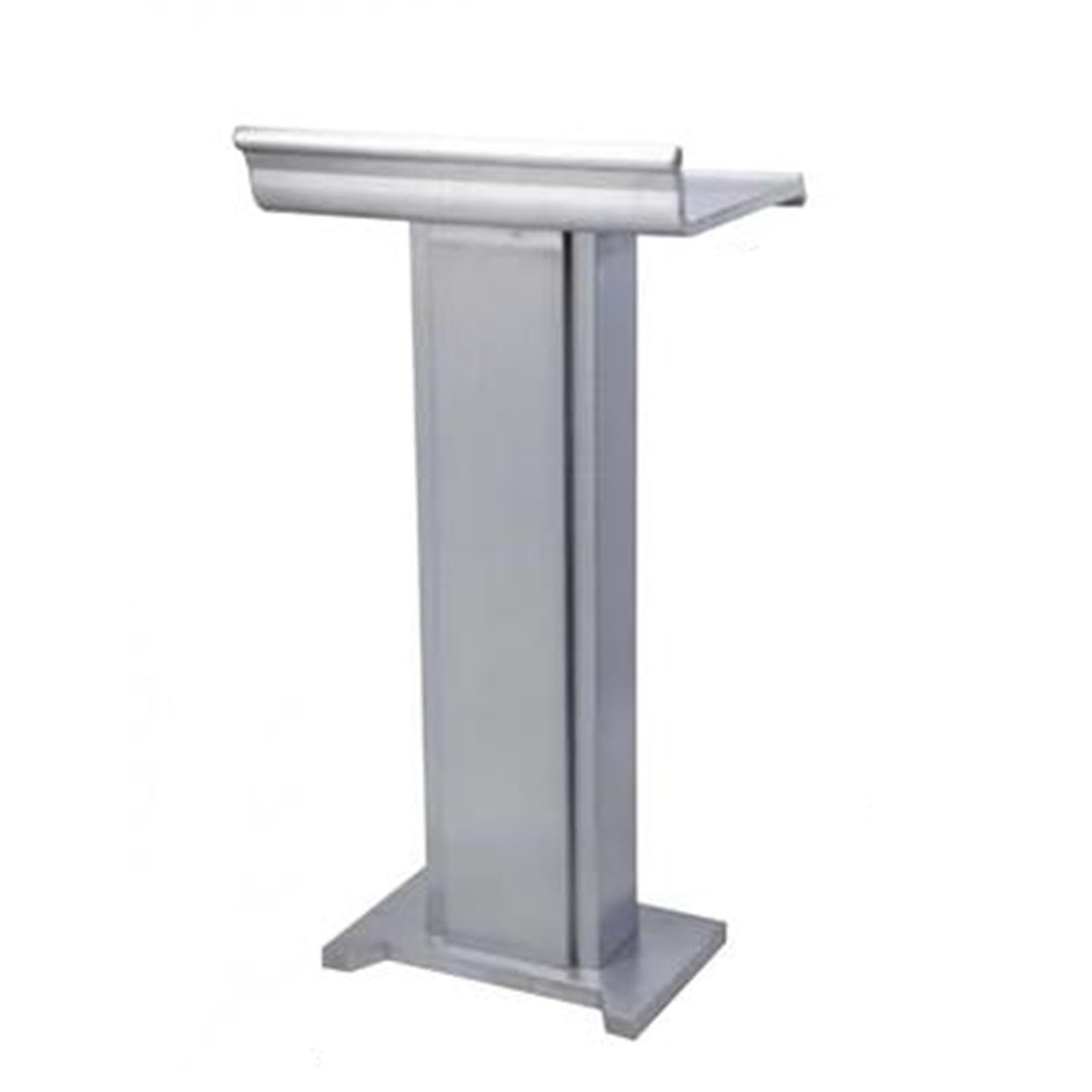 Podium Stand Up Lectern Podium, Bureau d’Accueil en Acier Inoxydable pour l’église Restaurants Scolaires Mariages Bureau Salles de Classe, Lecture étroite ou Ordinateurs Portables