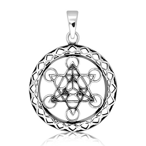 Metatron Cube Pendant jewelry meaning in Silver, Gold