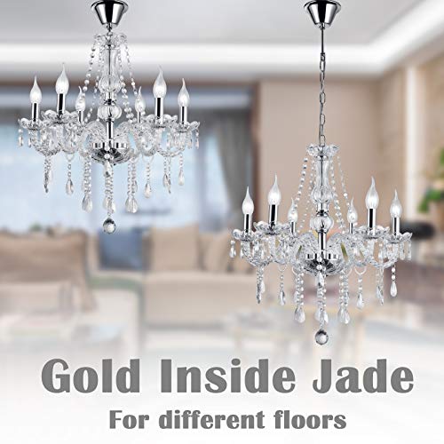 Modern Luxurious Candle Silver Crystal Chandelier, 12 Lights K9 Modern Crystal Chandelier for Dining Room, Pendant Lamp Ceiling Lighting for Living Bedroom Hall Balcony (12 Lights, Silver)