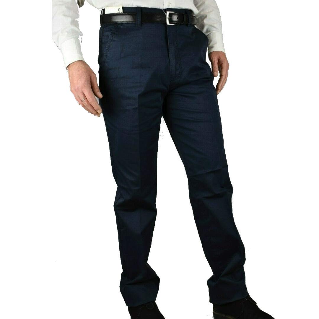 Pantaloni Uomo Classici Eleganti a Vita Alta Gamba Larga 46 48 50 52 54 56 58 60 62 64