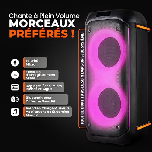Enceinte Bluetooth PA Pyle 160 W pour chanter ensemble à la maison