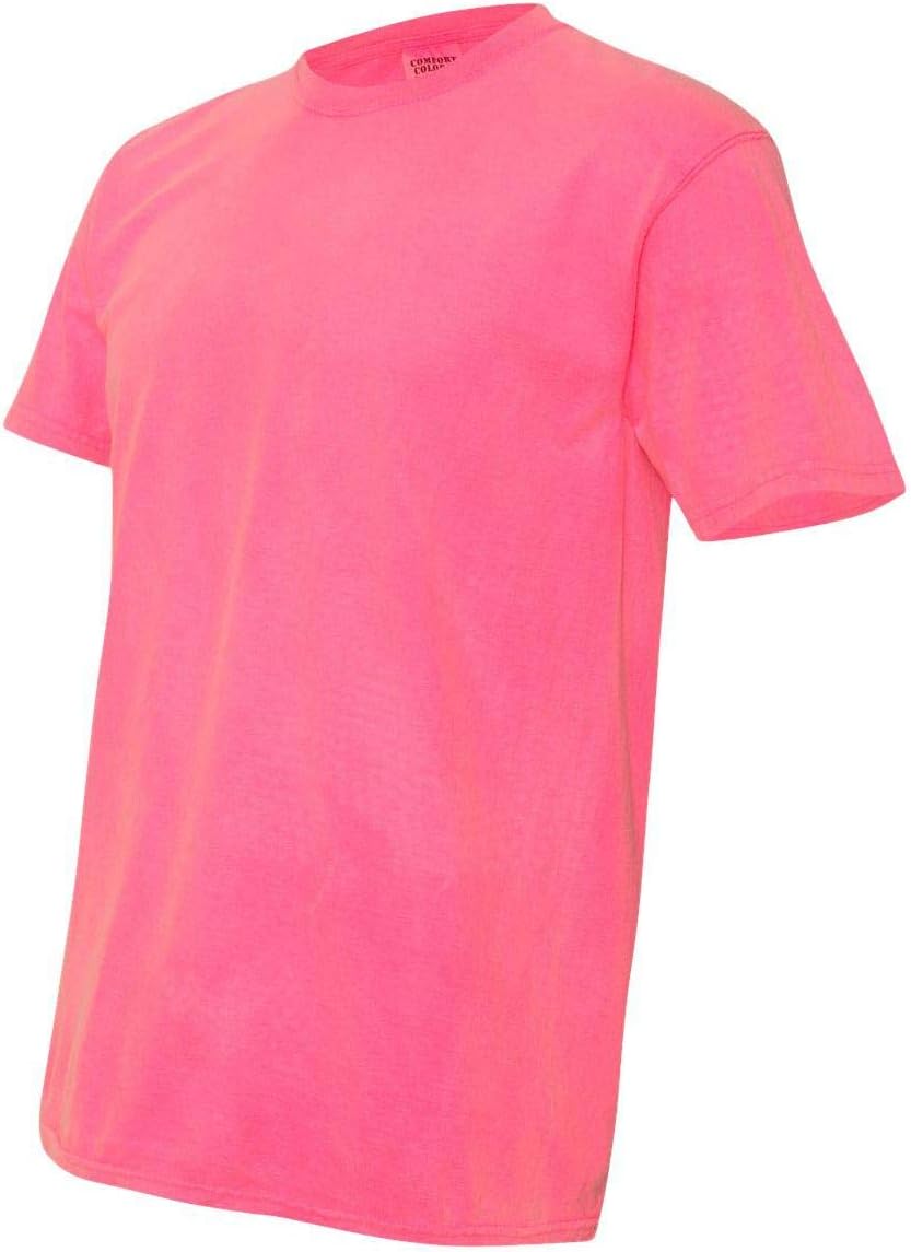 Comfort Colors Men's Adult Short Sleeve Tee, Style 1717 (XX-Large, Neon Pink)