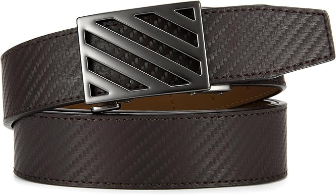 Image of CHAOREN Ratchet Belt Replacement Strap 1 3 /8 inch, Leather Belt Strap for 40MM Slide Click Buckle