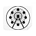 Ferris Wheel Amusement Park Black Outline Cleaning Cloth Screen Cleaner 2pcs Suede Fabric
