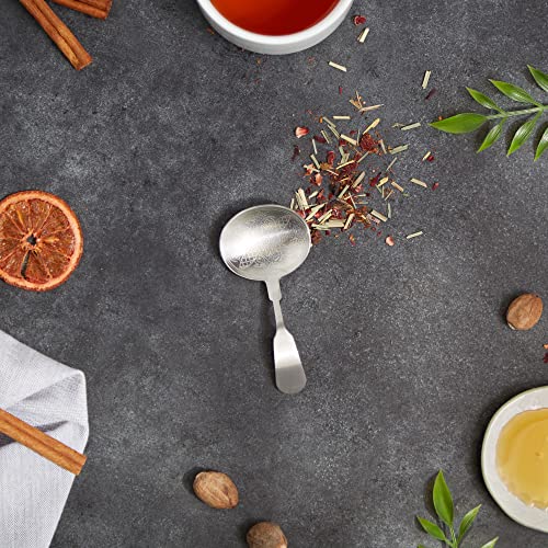 Rsvp International Endurance Kitchen Collection Measuring Tools, Dishwasher Safe, Mini Oval Tea Scoop, Stainless Steel #TOP2