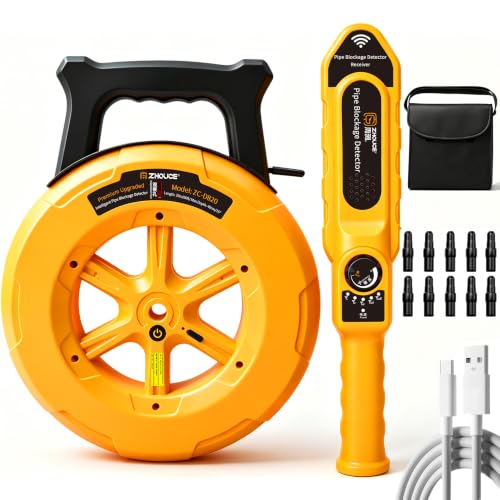 ZHOUCE ZC-D820 Underground Pipe Locators 66ft Buried Water Line Detector