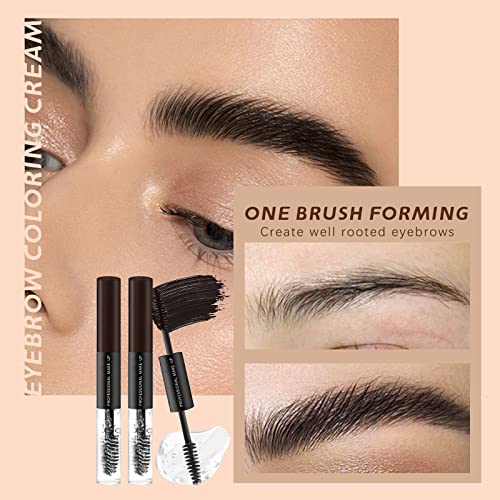 Newbang Eyebrow Gel,Clear Eyebrow Setting Gel And Brow Gel Tinted 2 In 1,Waterproof Eyebrow Fix Gel Eyebrow Repair Liquid Brows Balm Styling Salon Home Use Makeup With Brush(Black Brown-Clear 2 Pack) #TOP1