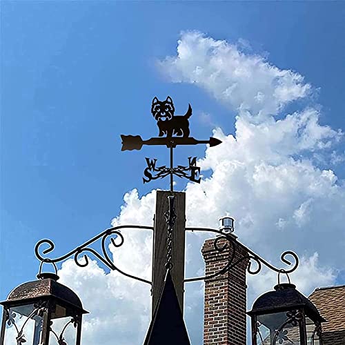 Girouette en métal sculpté avec indicateur de direction du vent pour toit de maison de campagne