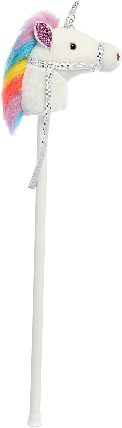 Aurora - Ride-On - 37" Giddy Up Stick Unicorn - White