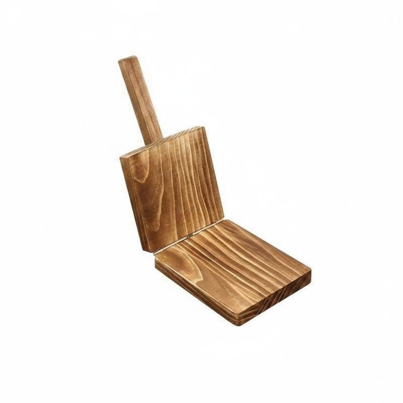 Mold Resistant Stainless Steel Pastry Flattener Easy to Use Hinged Pastry Presser Non-Stick Wooden Dumpling Wrapper Press for Home Cooks, L, Carbonized-image-49
