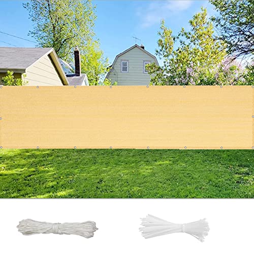 YANHONG Recinzione Copertura per Balcone 60x500cm(24x197inch) Recinzione Copertura Schermante per Balcone Privacy Resistente alle intemperie per Recinzione, Color Crema