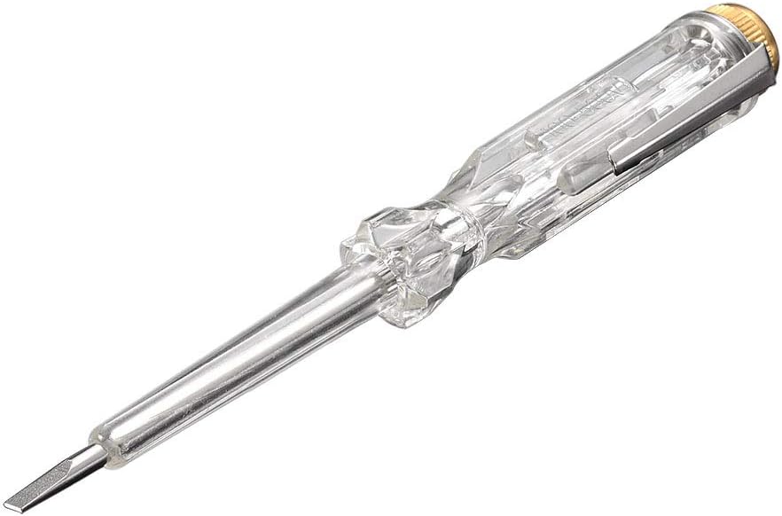 Pen Electric Tester Mains Screwdriver Electrical Test Screwdriver Electrical Pen Tester Neon 220V Voltage Tester with 100-500 Voltage Tester Neon Bulb Electric