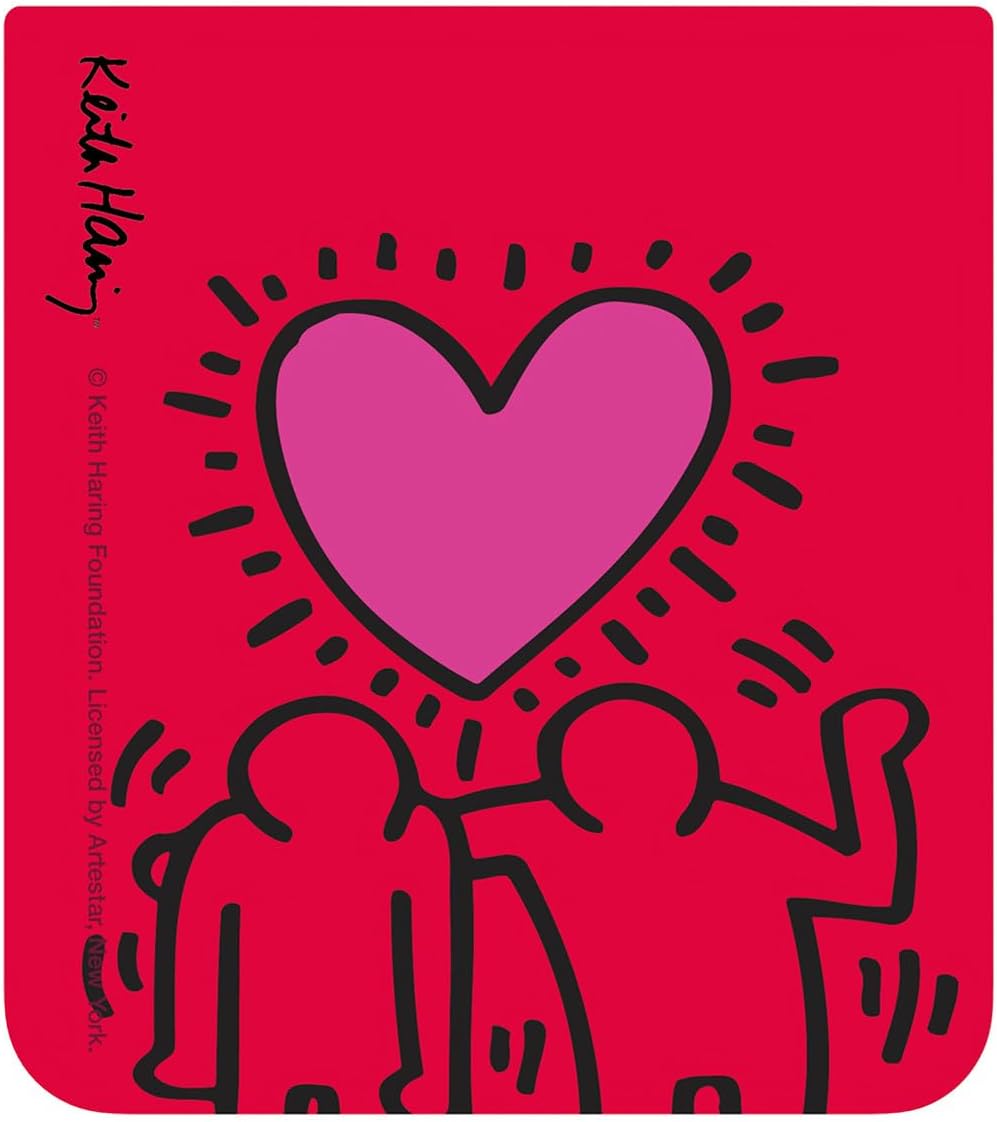 Samsung Galaxy Official Keith Harring 'Heart' Contents Card for Z Flip5 FlipSuit Case, Dark Red