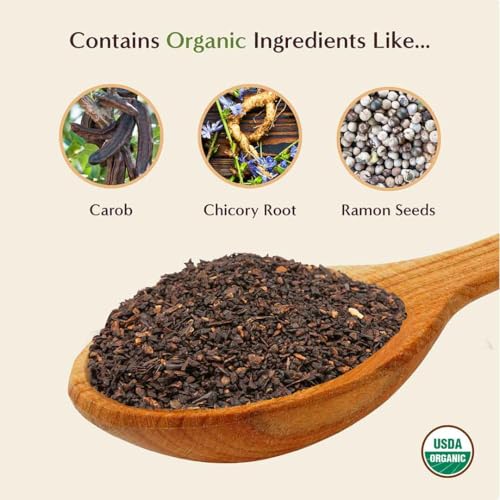 Teeccino French Roast Chicory Coffee Alternative, 5 Lb Bag - Ground Herbal Coffee That’s Prebiotic, Caffeine-Free & Acid Free, Dark Roast, 5 lb