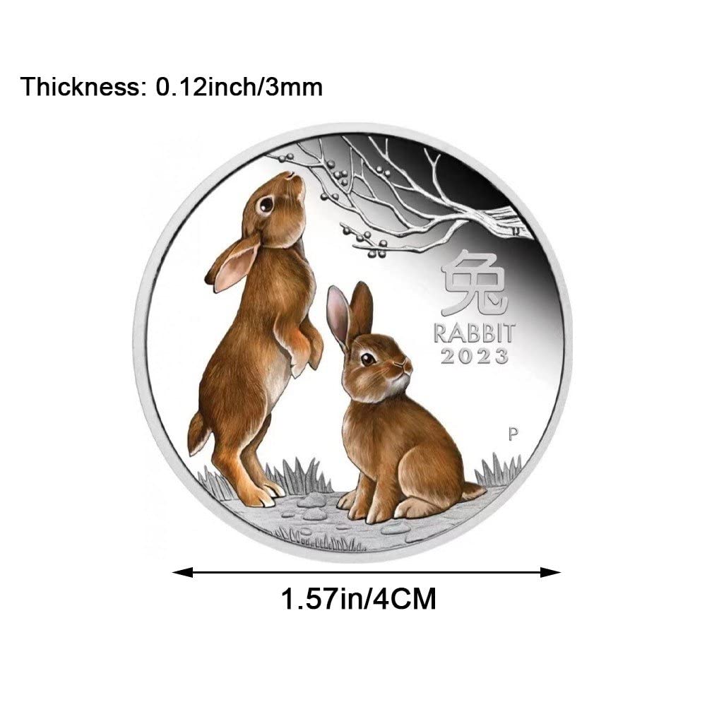 Amazon.co.jp: うさぎ 記念コイン 動物 記念硬貨 銀貨 カラフル お土産