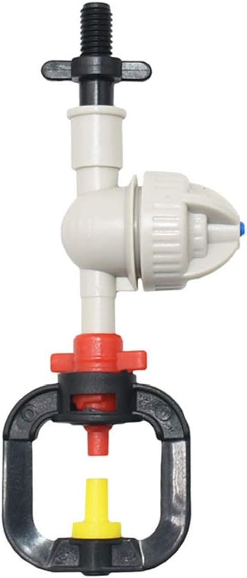Botanical Garden Lawn Nozzle 100Pcs 360-degree Fog Drop Nozzle Suspended Anti-Drop Fog Nozzle Rotating Refraction Nozzle with Barbed Threaded Connector (Color : H)