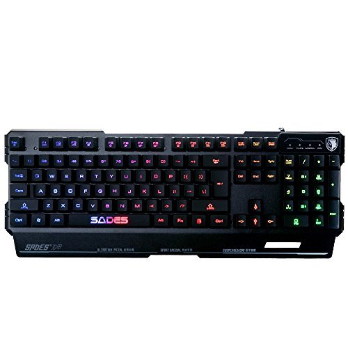 SADES Blademail PC Gaming Membrane Keyboard Removable Keys Colorful 7
