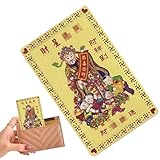Gott Des Reichtums Karte | Tragbare Goldene, Glückverheißende Traditionelle Karte Aus Kupfer | Chinesische Neujahrsdekoration – Für Autos, Taschen, Esstische, Zuhause, Schule, Büros, Cafés, Buchhandlu