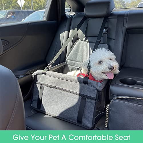 Dog Car Seat Puppy Portable Pet Booster Car Seat For Small And Medium Dogs Stable Puppy Car Seat Waterproof Oxford Breathable Folding Soft Washable Pet Car Seat For Back And Front Seat #TOP6