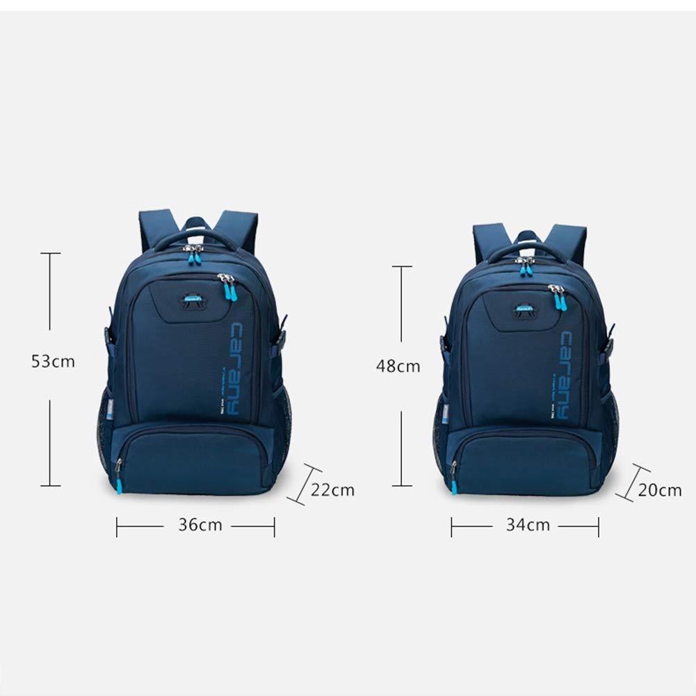 Plecak męski tornister gimnazjum student moda damska Junior liceum student laptop duża pojemność plecak bagaż ręczny ogrodzenie (kolor: Ciemny niebieski, rozmiar: 34 x 20 x 48 cm)