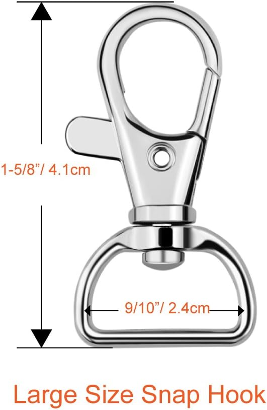 PAXCOO 100 Pcs Key Chain Hooks with Key Rings (Large Size)