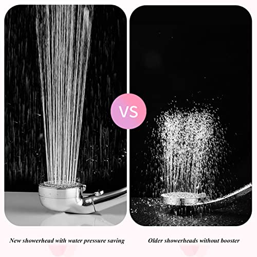 Pommeau de douche haute pression à 3 modes avec bouton d'arrêt