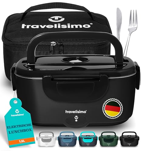 TRAVELISIMO Elektrische Lunchbox 80W Warmhaltebox Für Essen, 1,5L...