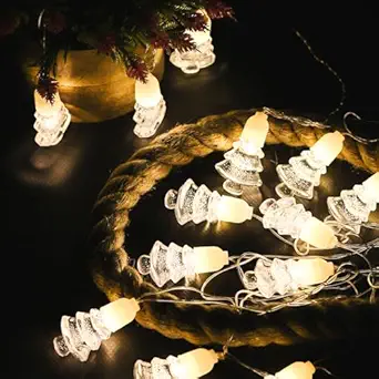 Lexton Fairy 14 Christmas Bell LED String Light | 14 LED, Plug Sourced, 4 Meter Long | Suitable for Diwali, Birthday, Festival, Wedding, Party, Lawn, Restaurants (Pack of 1, Warm White)