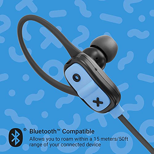 Bluetooth Wireless Earbuds Secure Ear-Hook, 7 Hour Playtime, 30 Foot Range, Hands-Free Calling, Sweat Resistant Jam Live Large Earphones Blue #TOP1