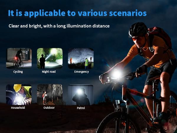Miniatura 4 de Mini Night Bike Light Set - High Brightness USB Rechargeable LED Front Light (HighLow Beam), Waterproof Front and Rear Lights, Suitable for Adults,