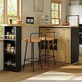 Dimensions pratiques et polyvalentes : Ce table bar mesure 138 cm de longueur et peut être étendue jusqu'à 220 cm, avec une hauteur de 105 cm. Sa conception modulable permet une adaptation facile aux besoins quotidiens dans la cuisine, le salon ou sur le balcon, offrant ainsi une flexibilité maximale.